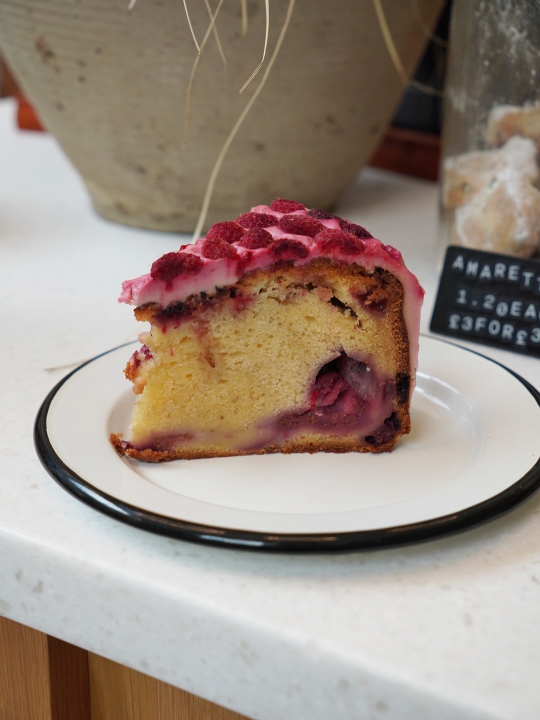A slice of berry cake at BRaC.